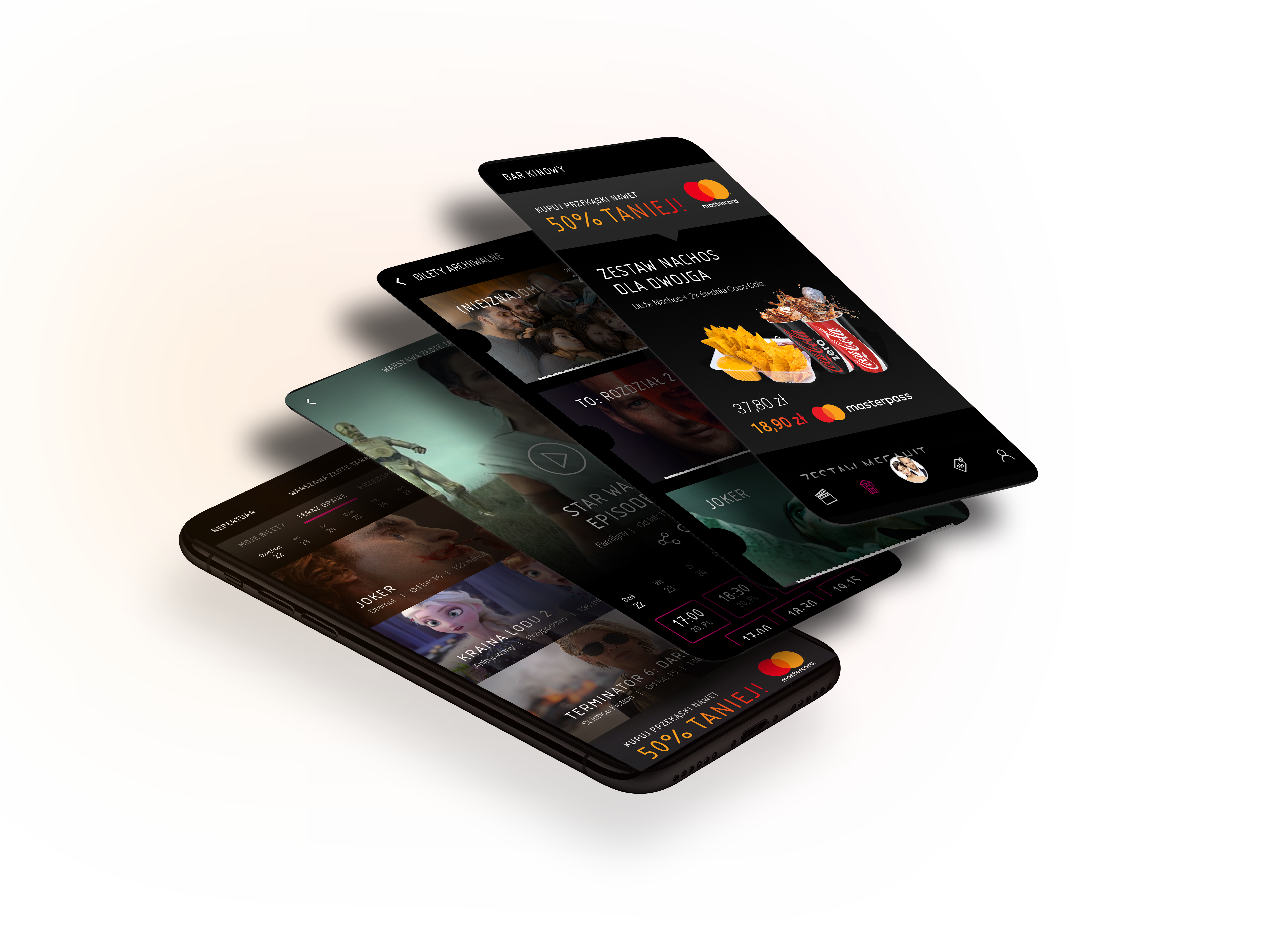 image with view of the Multikino mobile app