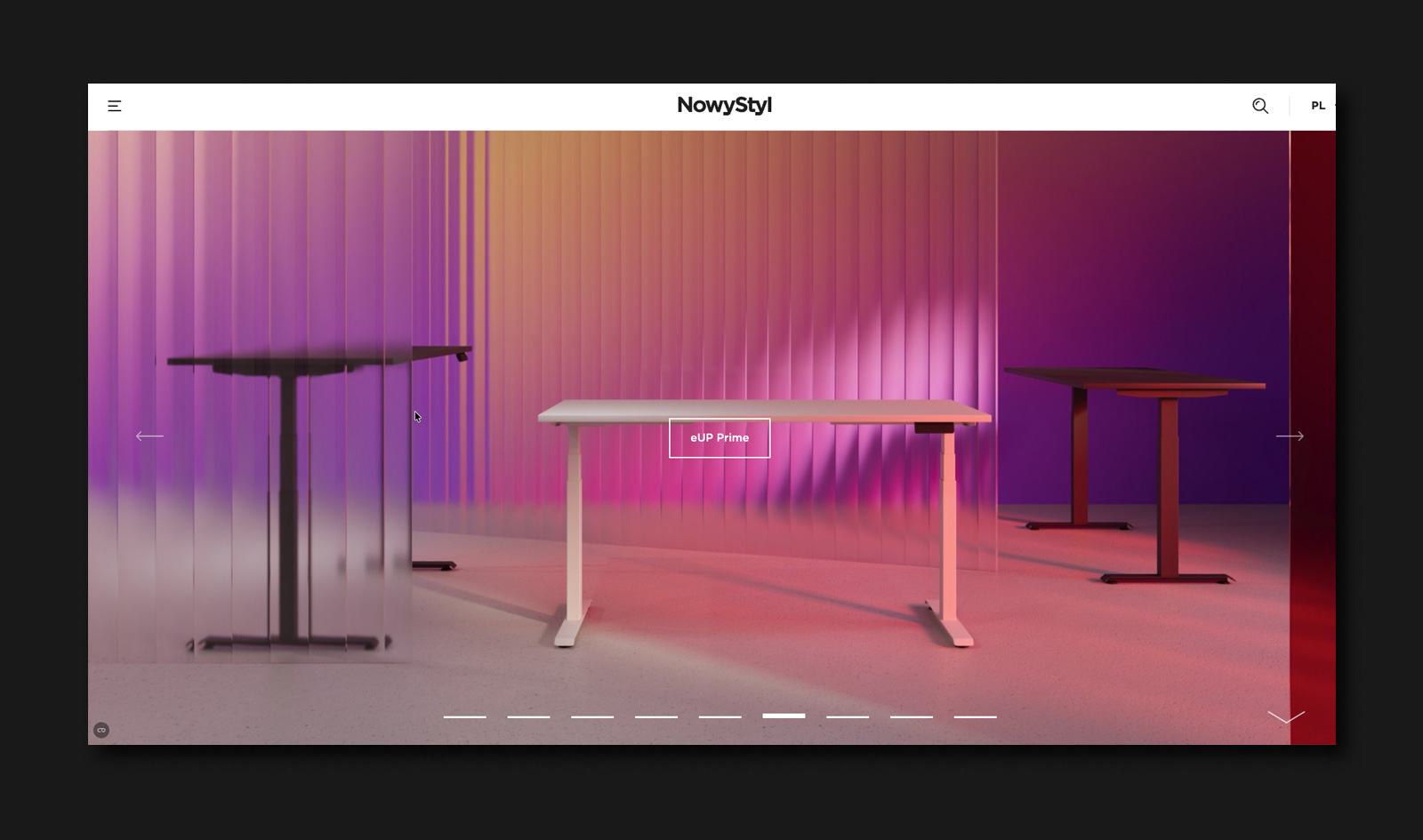 Mockup of the Nowy Styl homepage